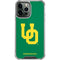 University of Oregon UO on Green iPhone 13 Pro Max Clear Case